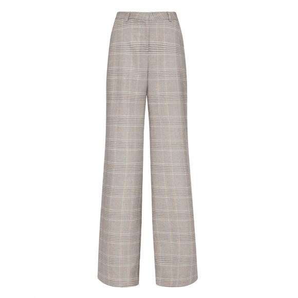 NEW L'AGENCE pilar wide leg pant in ivory/neutral multi - Picture 4 of 4
